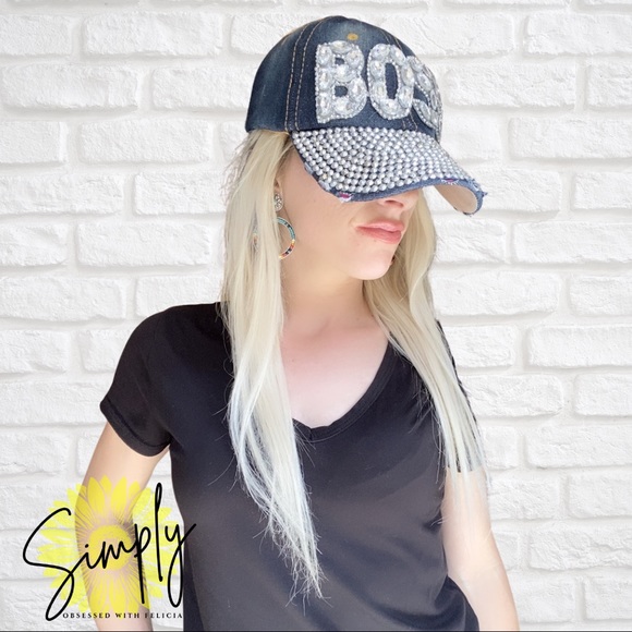 Boss Rhinestone Baseball Cap - Picture 2 of 4